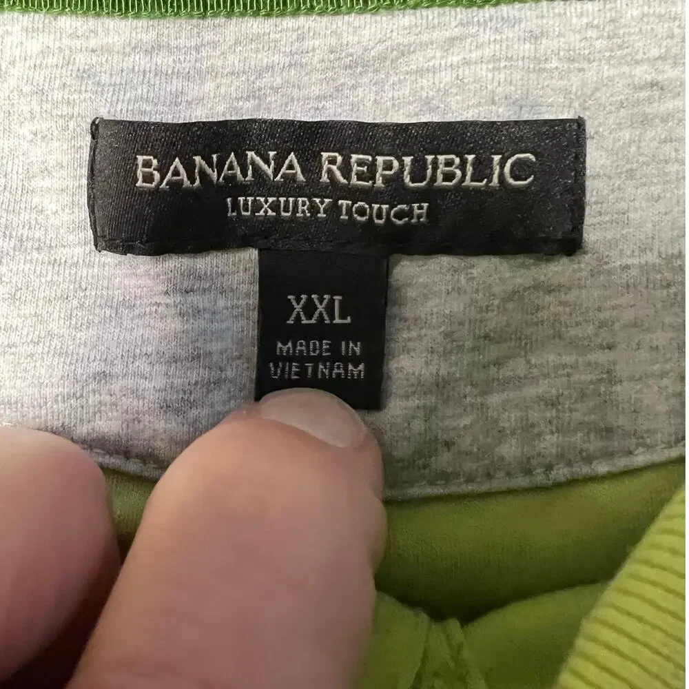 Banana Republic Luxury Touch Polo Men’s XXL Lime Green Cotton Short Sleeve Shirt